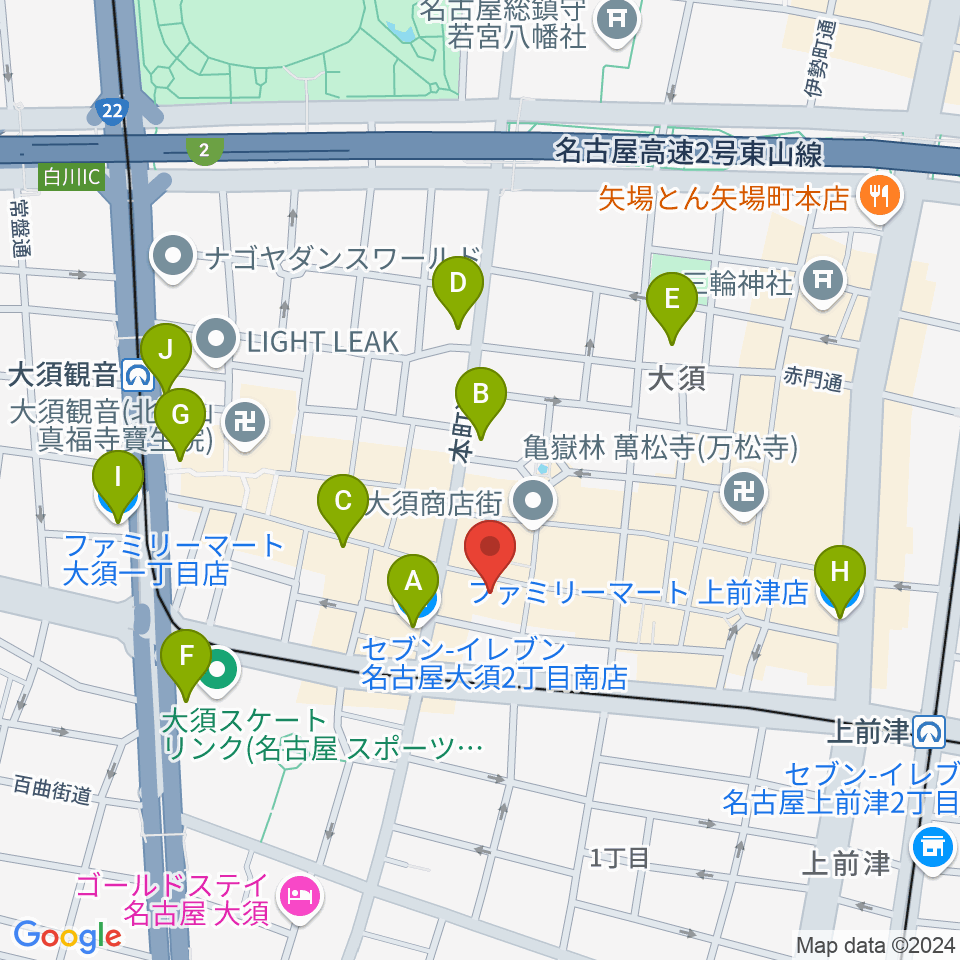 リアルスタンダード周辺のコンビニエンスストア一覧地図