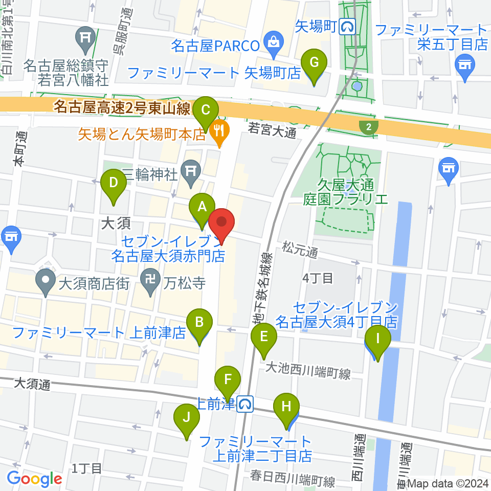 BIGBOSS名古屋周辺のコンビニエンスストア一覧地図