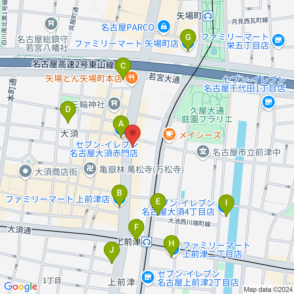 BIGBOSS名古屋周辺のコンビニエンスストア一覧地図