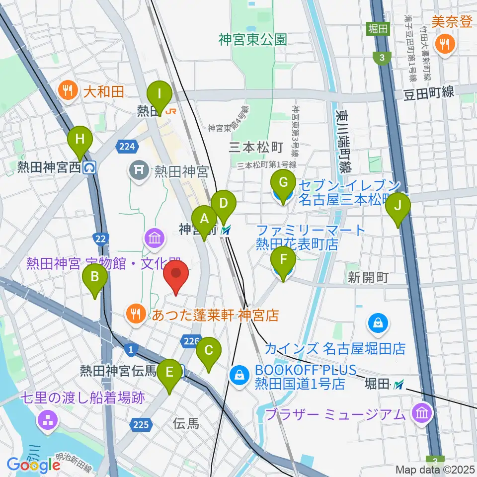 バルドン・フィルステージ周辺のコンビニエンスストア一覧地図