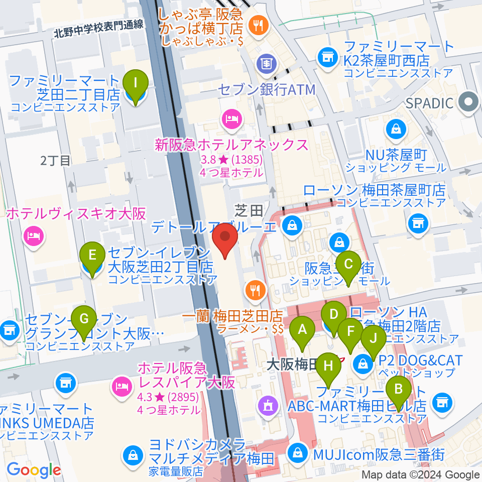 ESPカスタムショップ周辺のコンビニエンスストア一覧地図