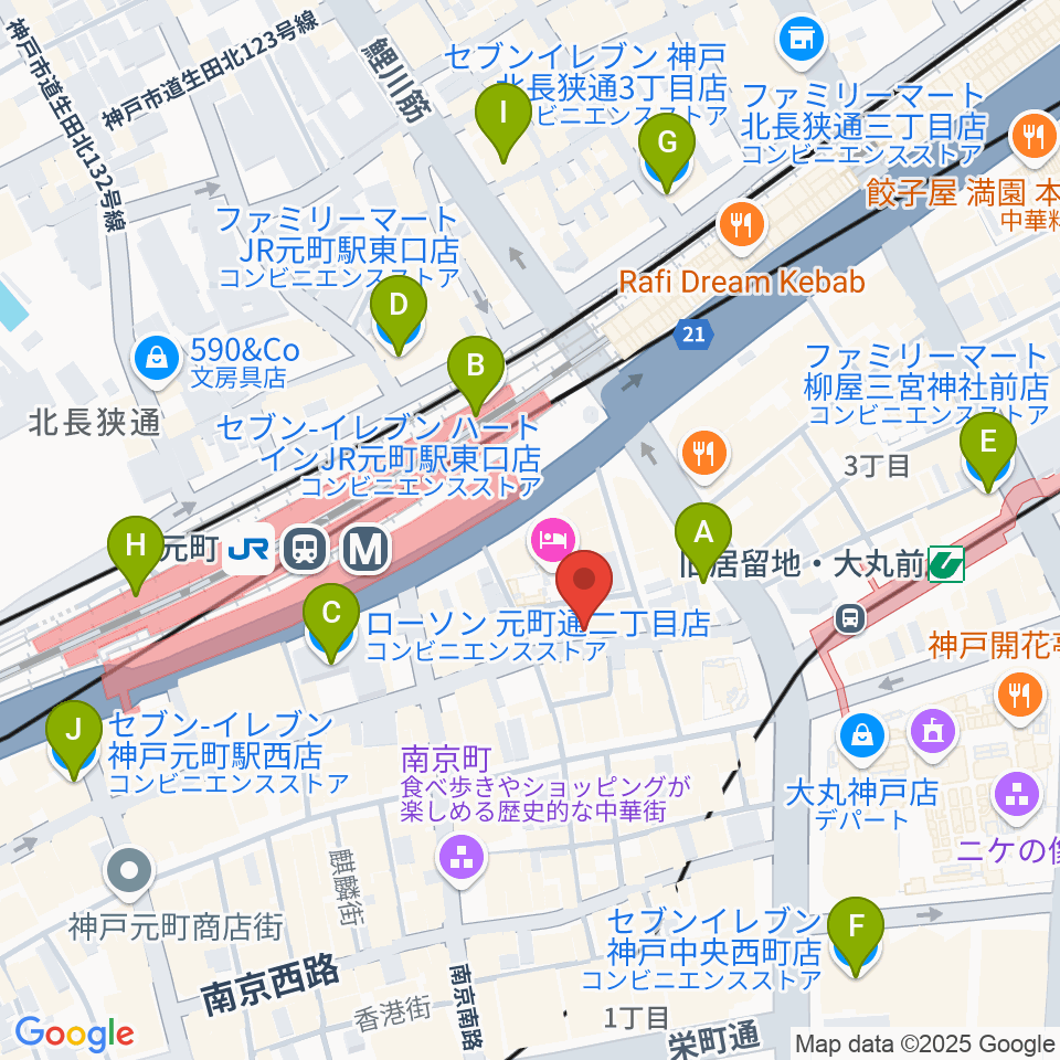 TONE BLUE周辺のコンビニエンスストア一覧地図