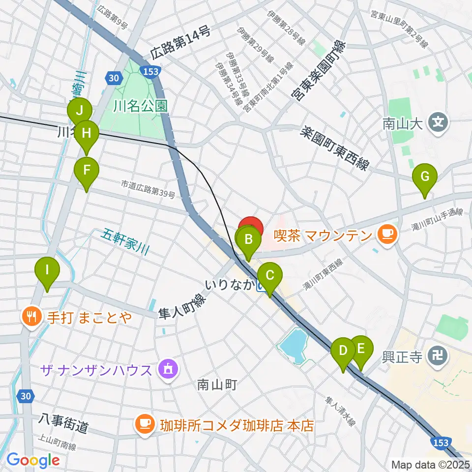 みどり楽器・名古屋周辺のコンビニエンスストア一覧地図