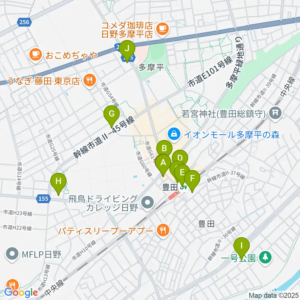 宮地楽器 豊田センター周辺のコンビニエンスストア一覧地図