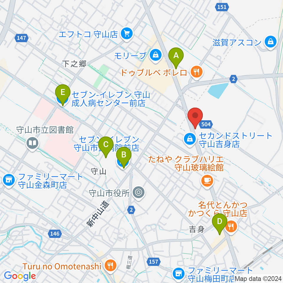 青い鳥音楽学園周辺のコンビニエンスストア一覧地図