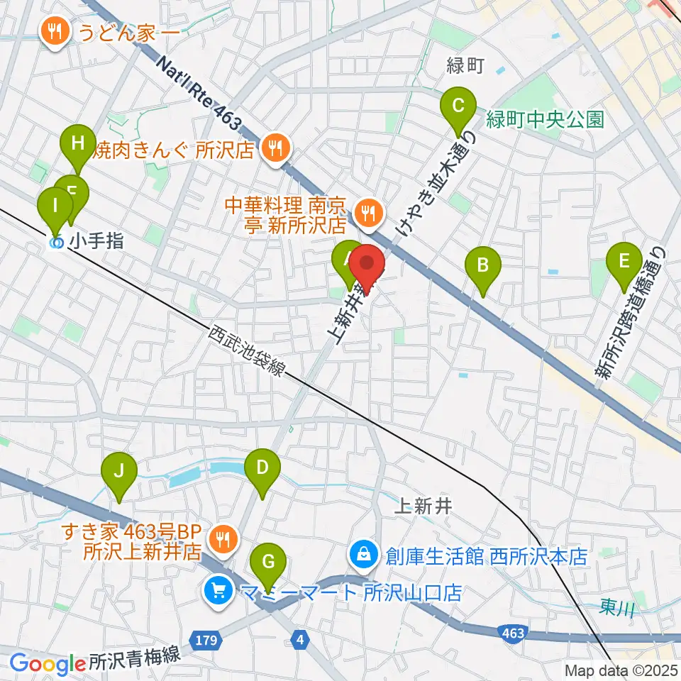 ユニスタイル小手指 ヤマハミュージック周辺のコンビニエンスストア一覧地図