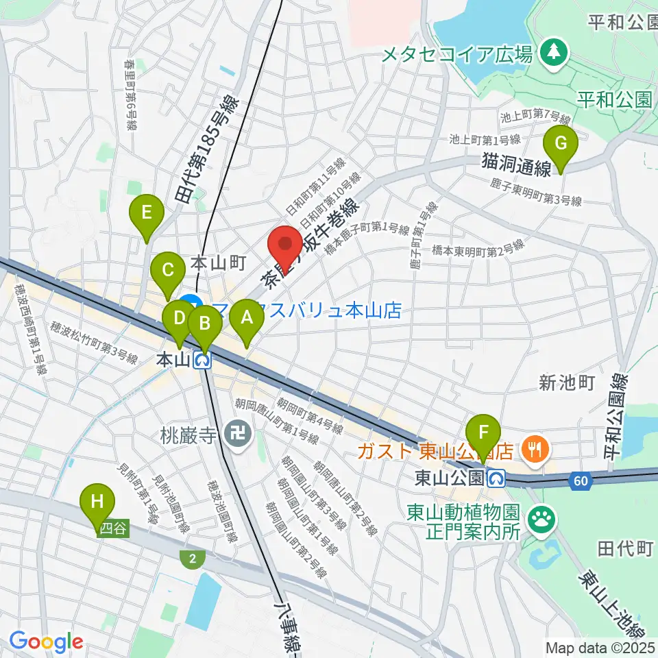 RMSおかだ音楽教室周辺のコンビニエンスストア一覧地図