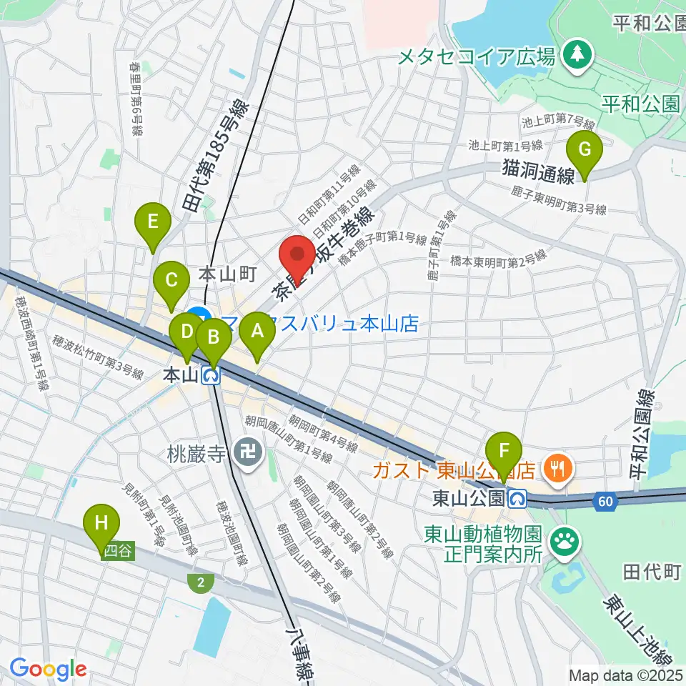 RMSおかだ音楽教室周辺のコンビニエンスストア一覧地図