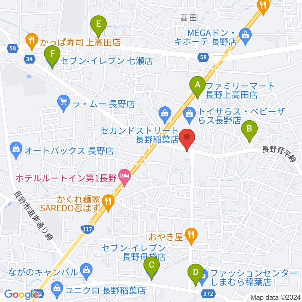 ＹＭサウンド周辺のコンビニエンスストア一覧地図