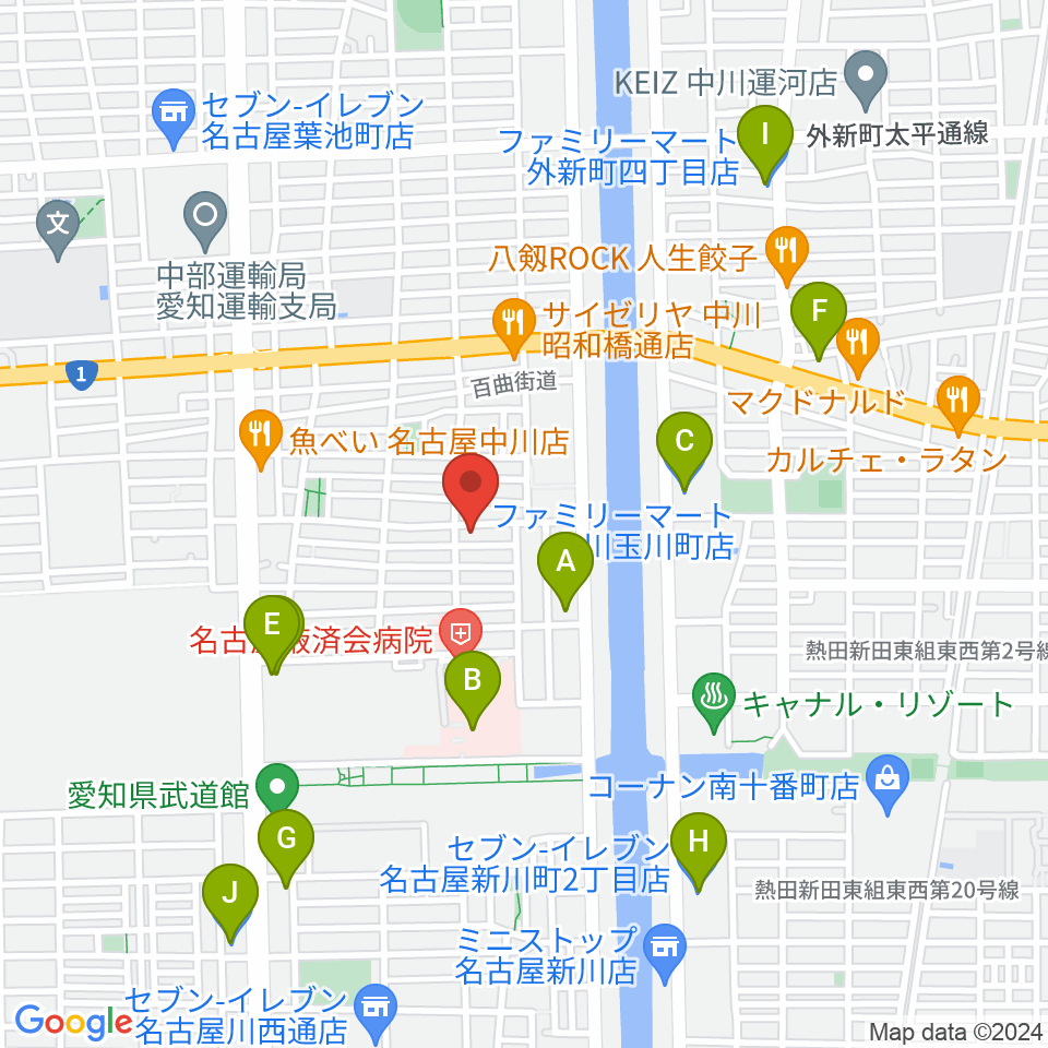 有限会社ドレミ楽器周辺のコンビニエンスストア一覧地図