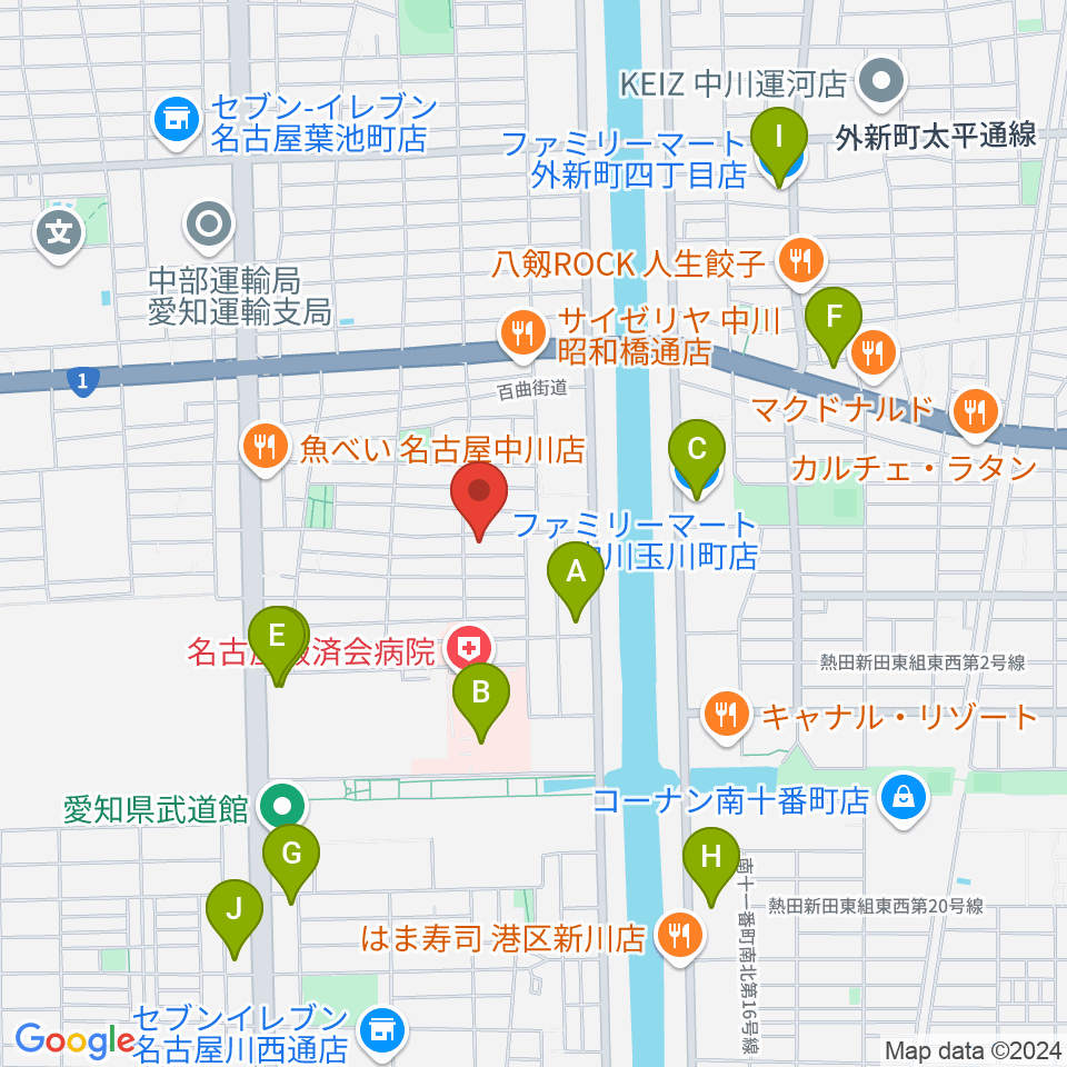 有限会社ドレミ楽器周辺のコンビニエンスストア一覧地図