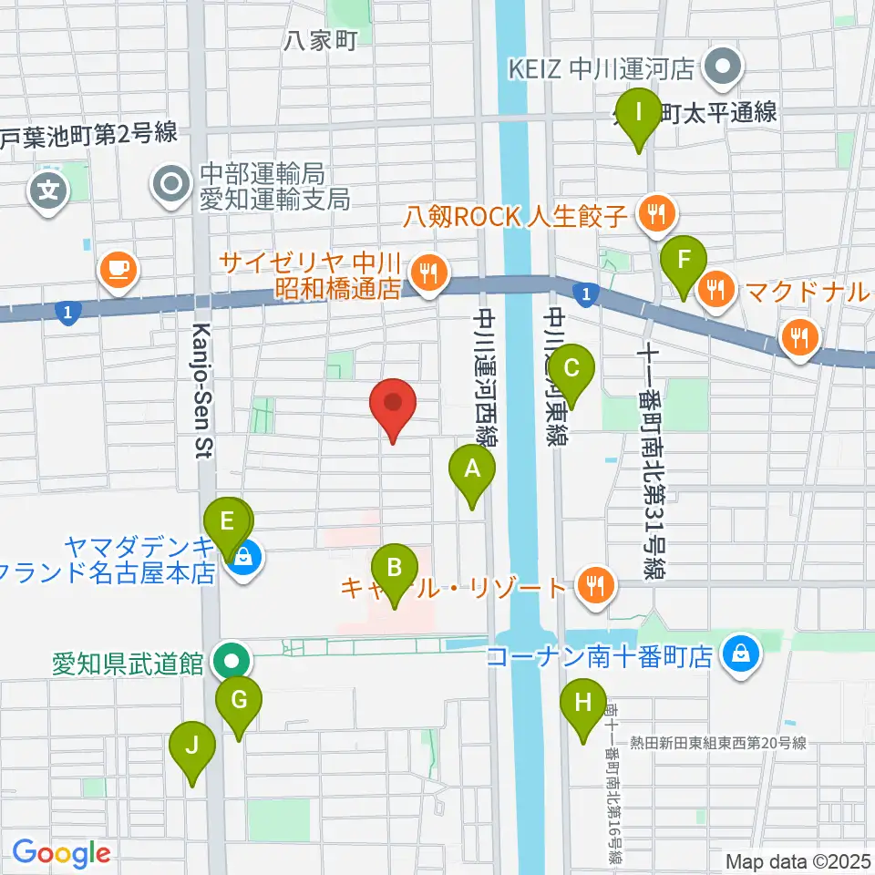 楽器買取センターDOREMI周辺のコンビニエンスストア一覧地図