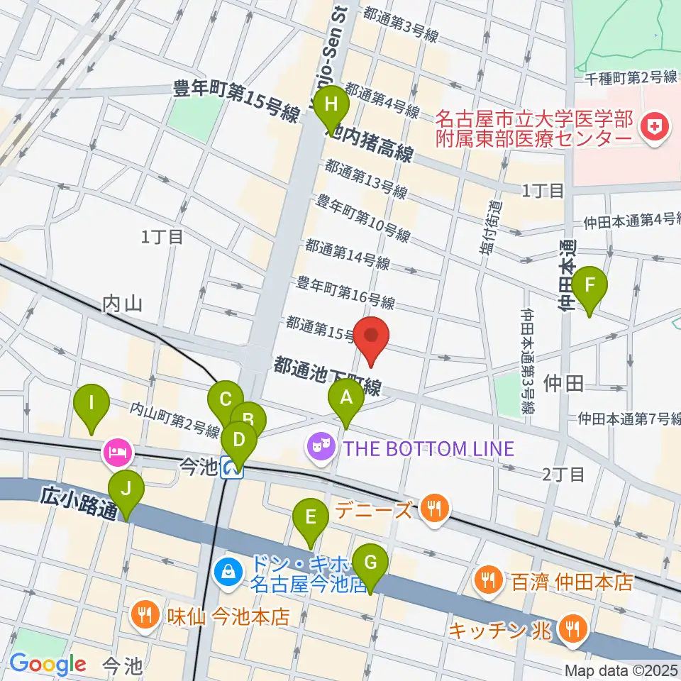 リトミック研究センター 第一支局周辺のコンビニエンスストア一覧地図