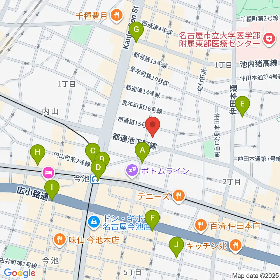 リトミック研究センター 第一支局周辺のコンビニエンスストア一覧地図