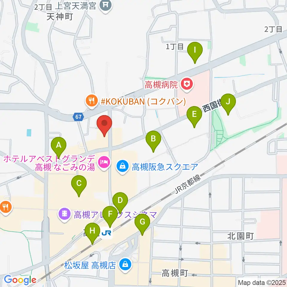 MUSIC SQUARE 1624 TENJIN周辺のコンビニエンスストア一覧地図