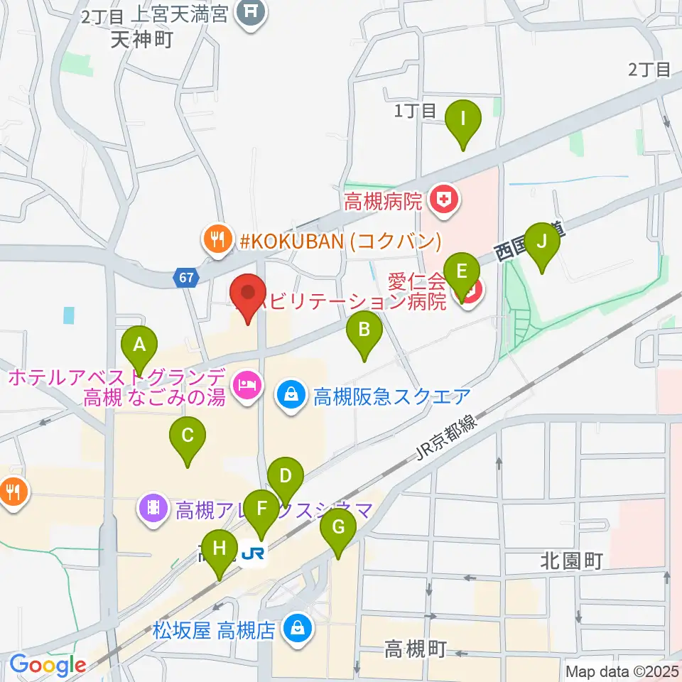 MUSIC SQUARE 1624 TENJIN周辺のコンビニエンスストア一覧地図