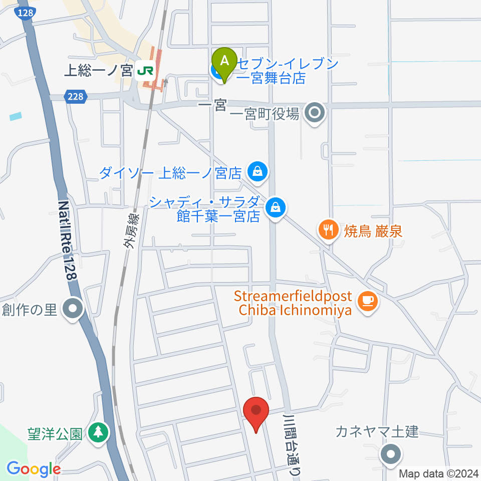 一宮センター ヤマハミュージック周辺のコンビニエンスストア一覧地図