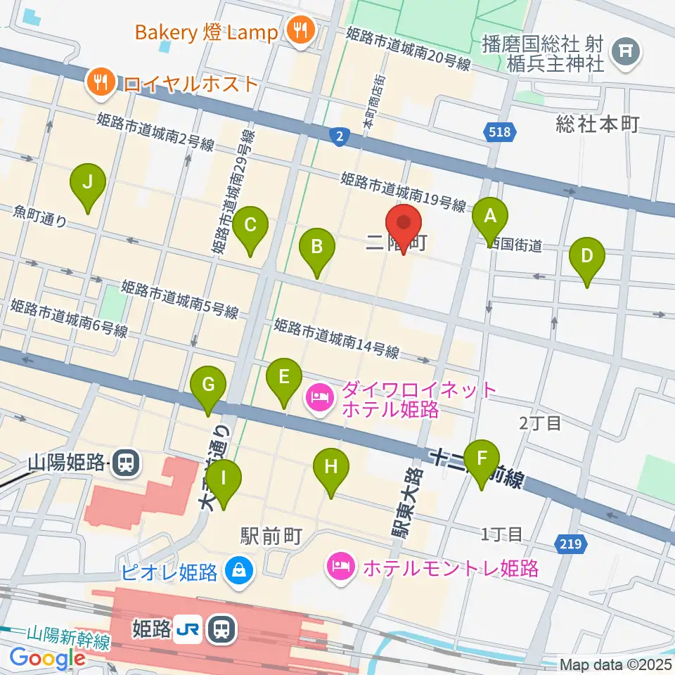文化堂 姫路本店周辺のコンビニエンスストア一覧地図