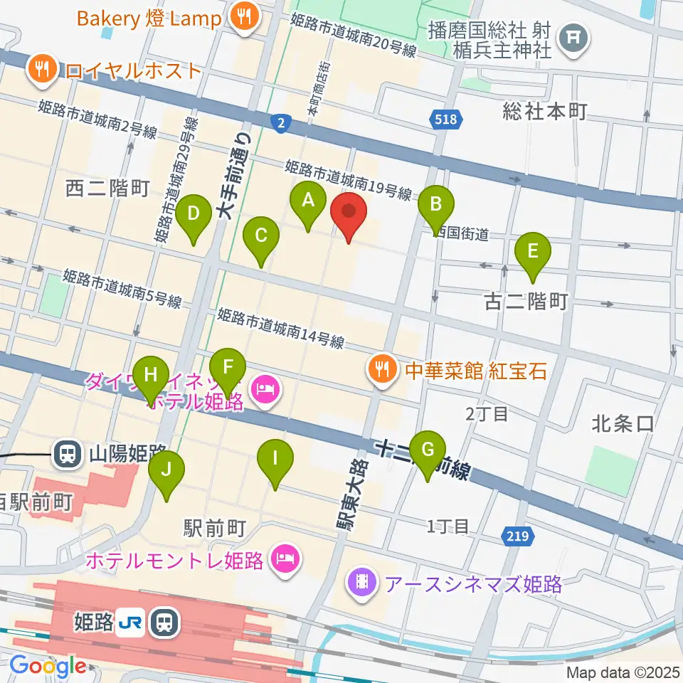文化堂 姫路本店周辺のコンビニエンスストア一覧地図