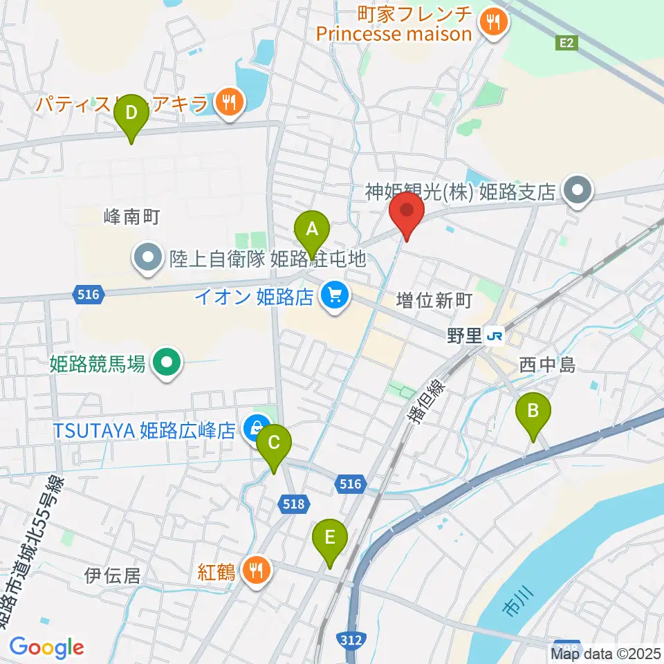 文化堂 北姫路センター周辺のコンビニエンスストア一覧地図