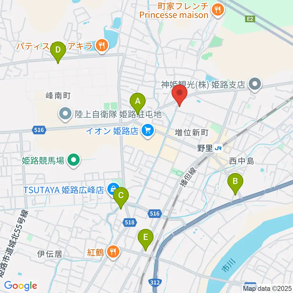文化堂 北姫路センター周辺のコンビニエンスストア一覧地図