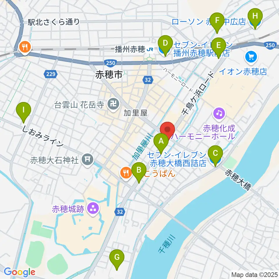 文化堂 赤穂センター周辺のコンビニエンスストア一覧地図