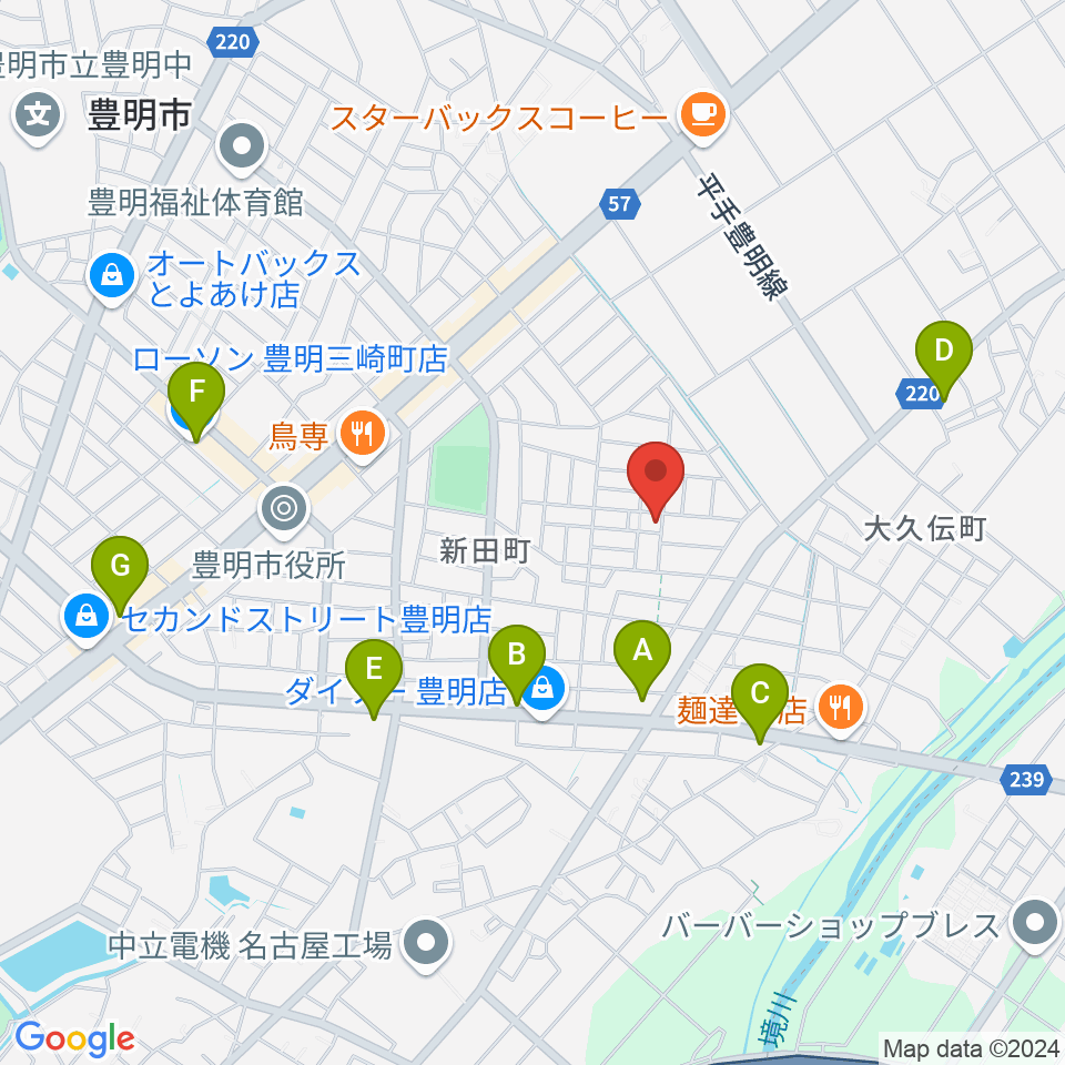 ミズノ弦楽器周辺のコンビニエンスストア一覧地図