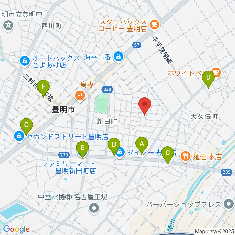 ミズノ弦楽器周辺のコンビニエンスストア一覧地図