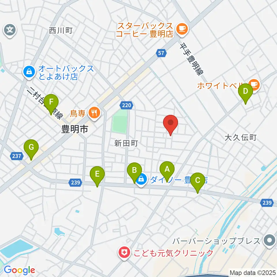 ミズノ弦楽器周辺のコンビニエンスストア一覧地図