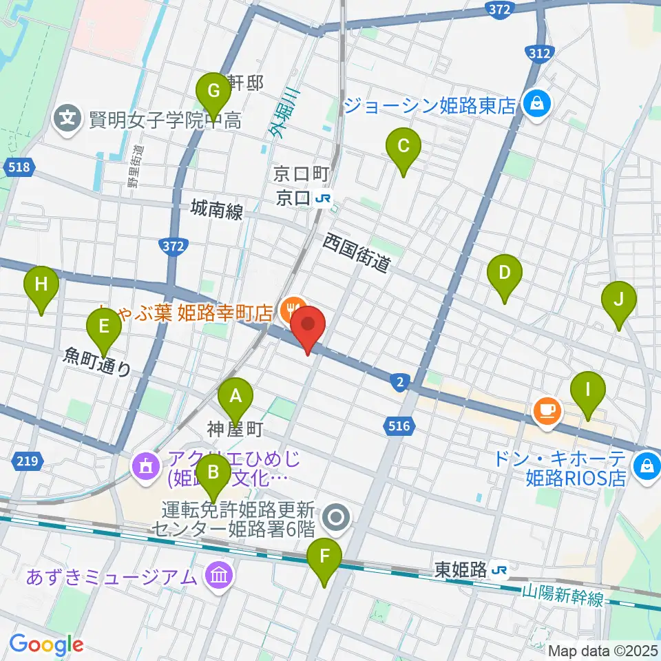 やぎ楽器 姫路店周辺のコンビニエンスストア一覧地図