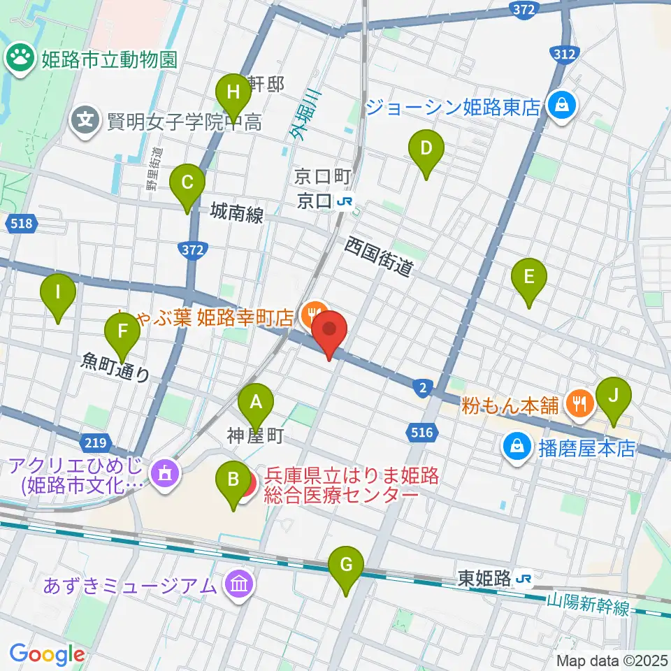 やぎ楽器 姫路店周辺のコンビニエンスストア一覧地図