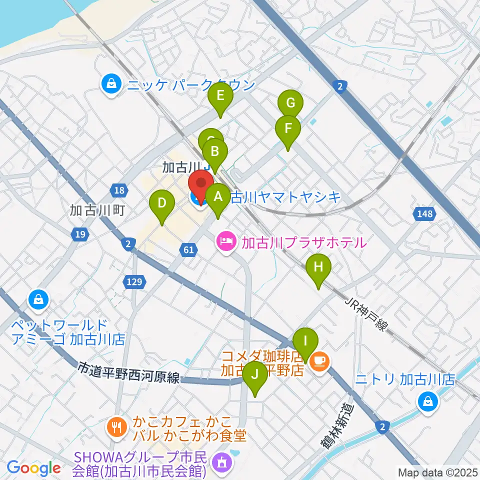 いぬい楽器周辺のコンビニエンスストア一覧地図