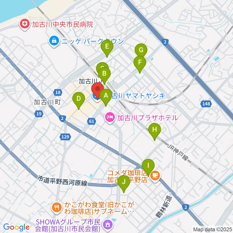 いぬい楽器周辺のコンビニエンスストア一覧地図