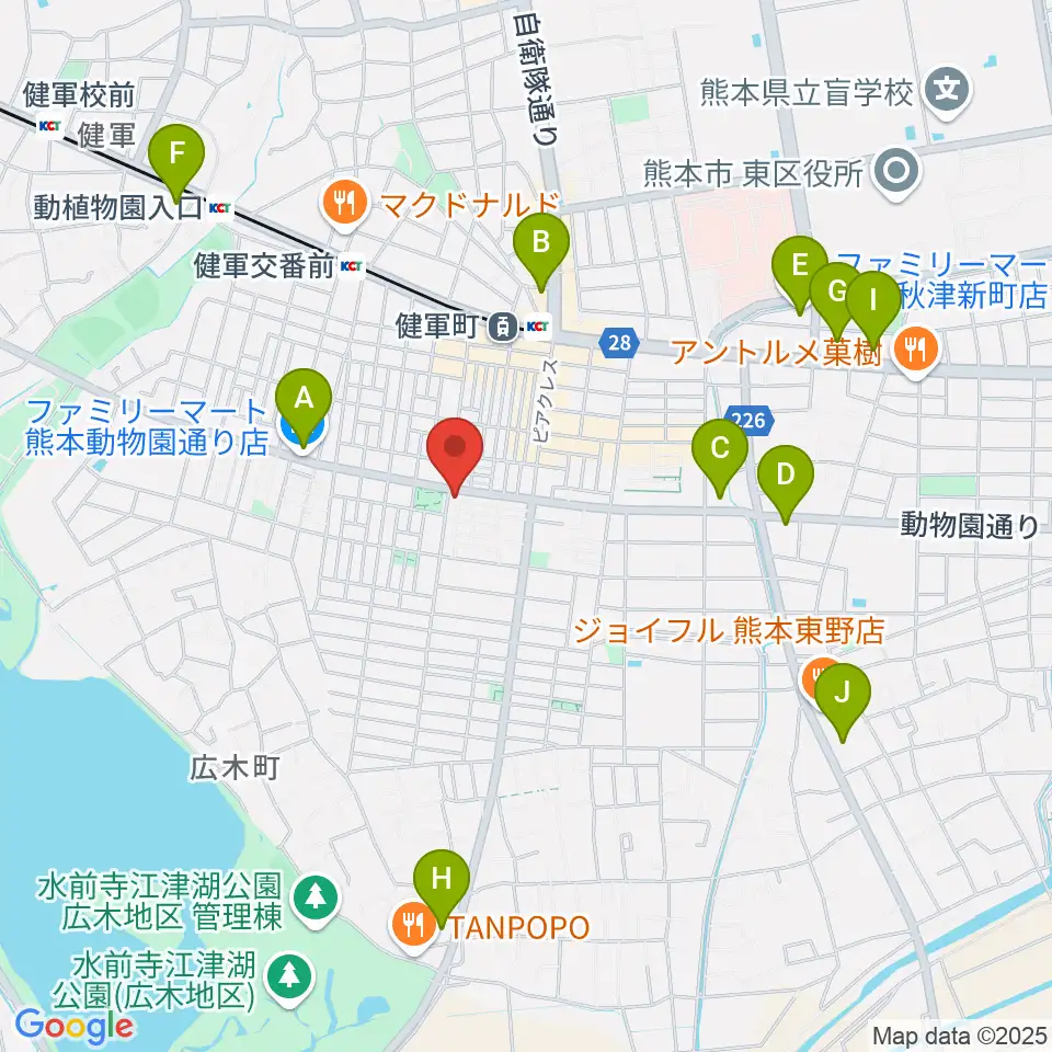 カンタービレホール周辺のコンビニエンスストア一覧地図