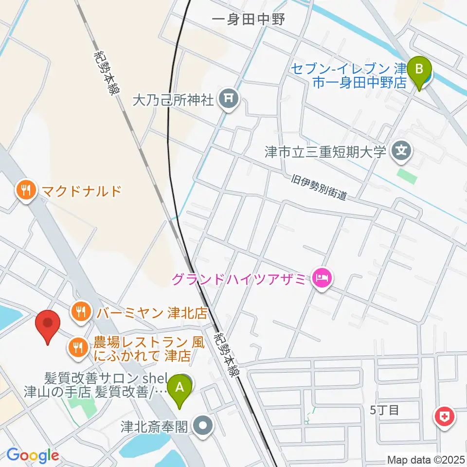 村井楽器 山の手センター周辺のコンビニエンスストア一覧地図