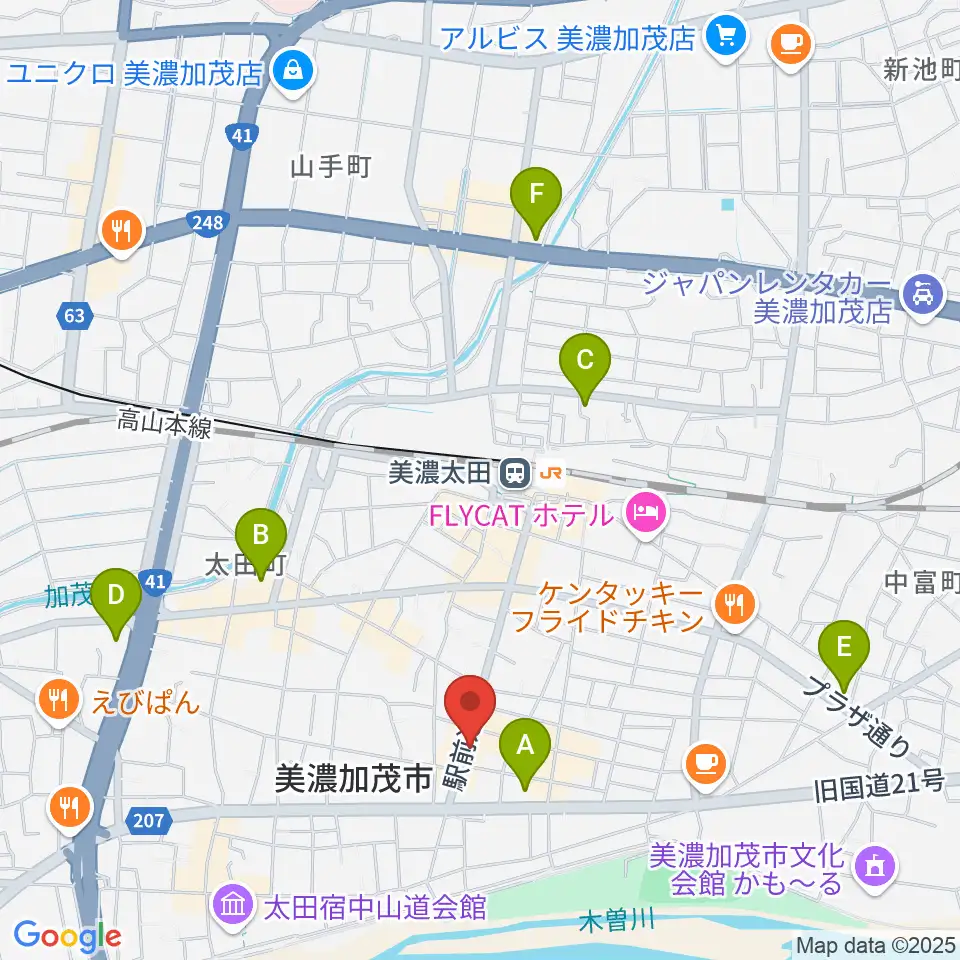 加茂ブラザーミュージックセンター周辺のコンビニエンスストア一覧地図