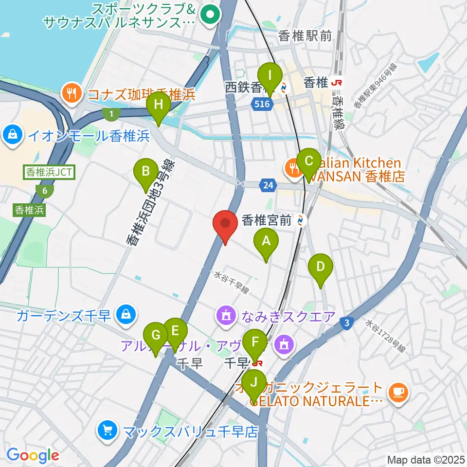 ミュージックメイト福岡周辺のコンビニエンスストア一覧地図