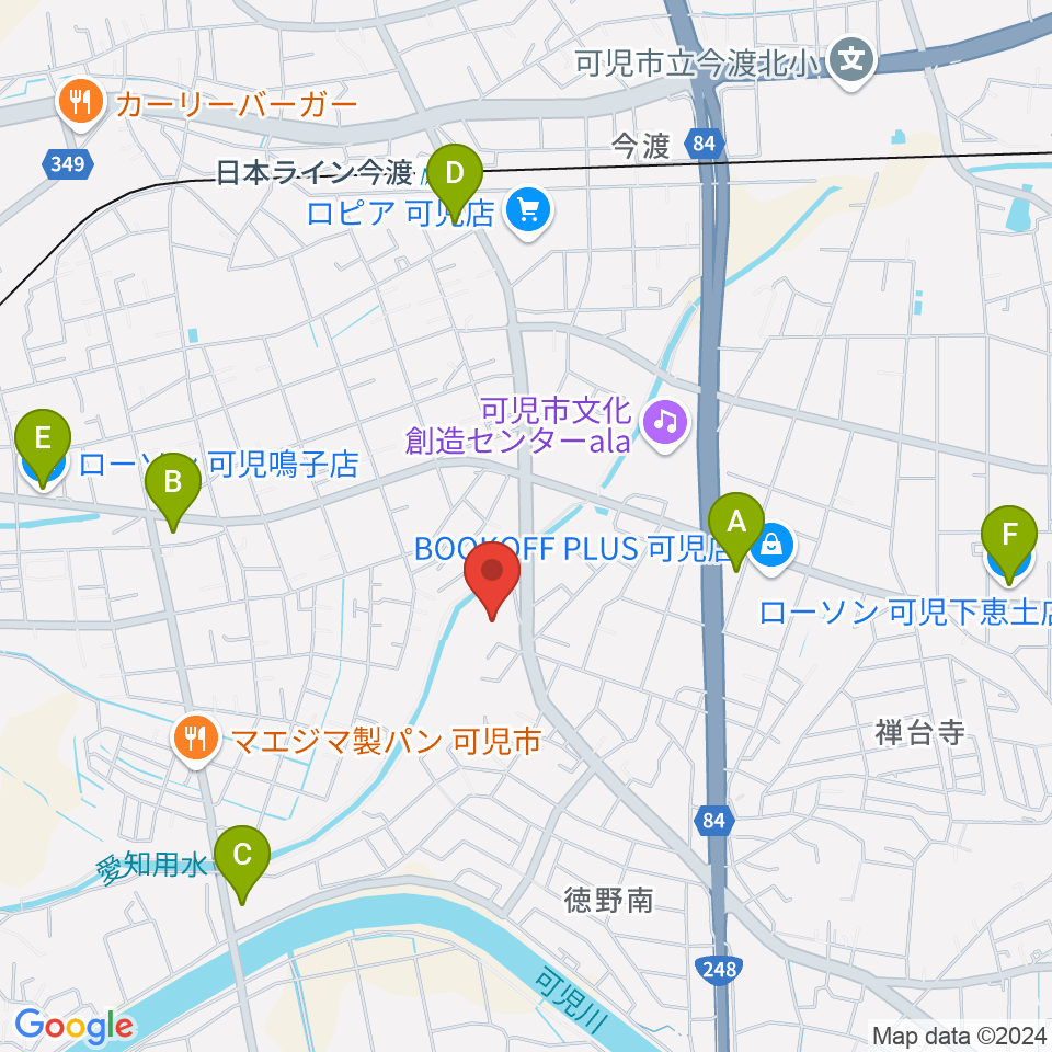 ヤイリギター周辺のコンビニエンスストア一覧地図