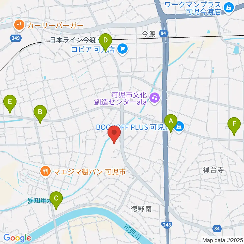 ヤイリギター周辺のコンビニエンスストア一覧地図