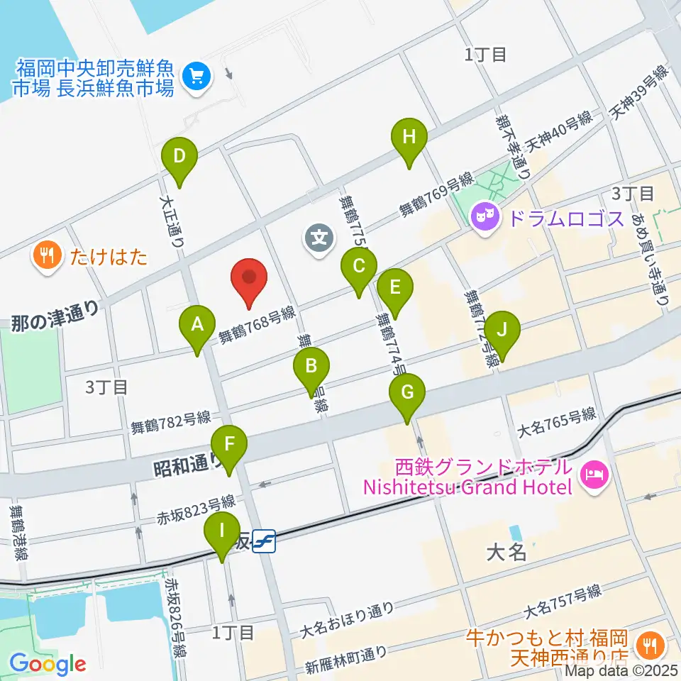 あいれふホール周辺のコンビニエンスストア一覧地図