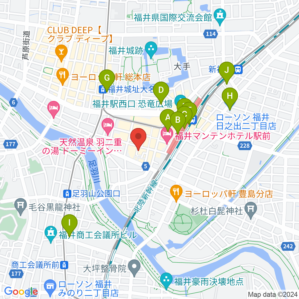 スズキ・メソード福井支部周辺のコンビニエンスストア一覧地図