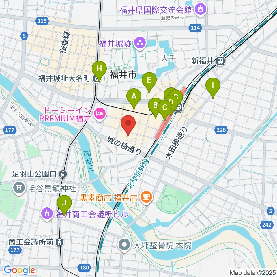 スズキ・メソード福井支部周辺のコンビニエンスストア一覧地図