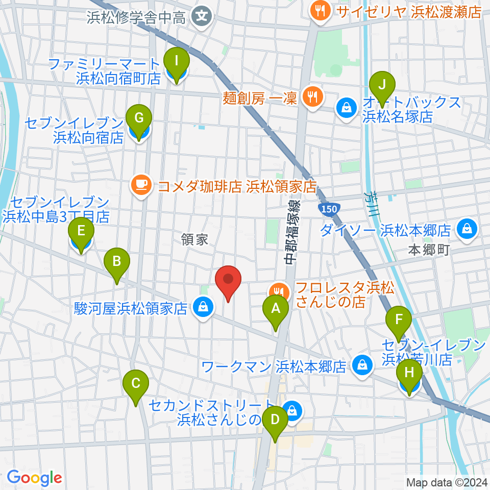 鈴木楽器製作所周辺のコンビニエンスストア一覧地図