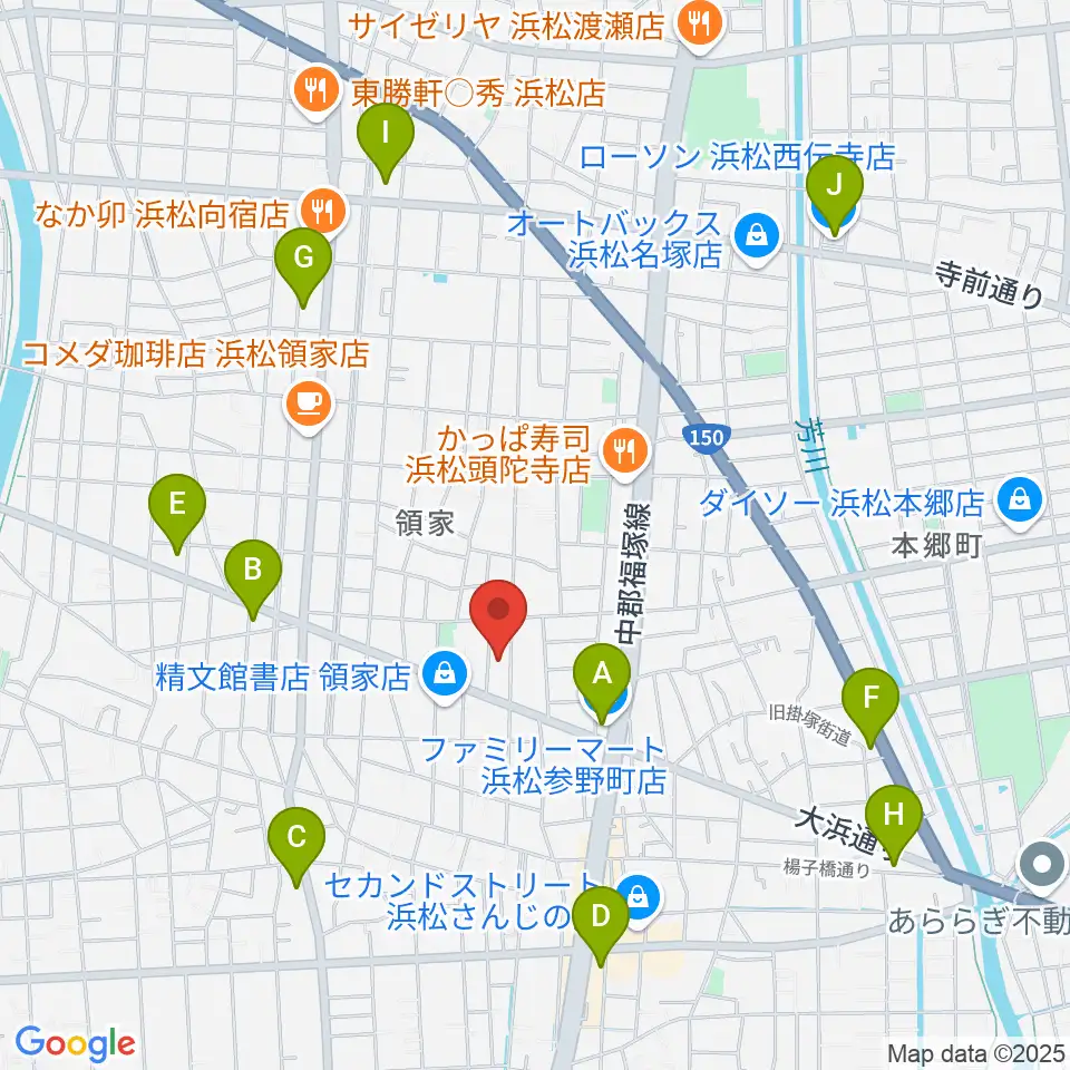 鈴木楽器製作所周辺のコンビニエンスストア一覧地図