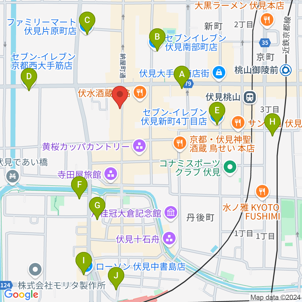 レミューズカフェ周辺のコンビニエンスストア一覧地図