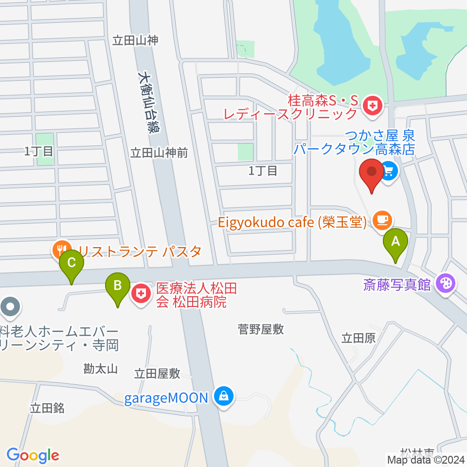 泉パークタウンセンター ヤマハミュージック周辺のコンビニエンスストア一覧地図