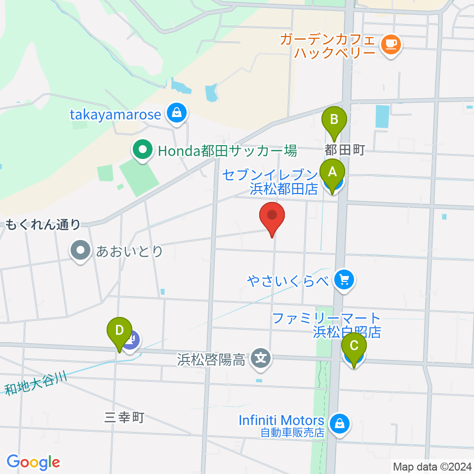 中古ピアノのヴォィテック周辺のコンビニエンスストア一覧地図