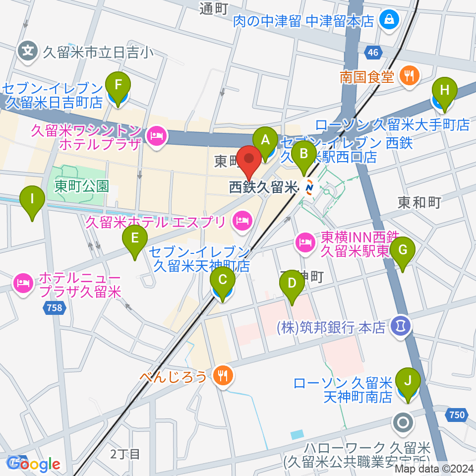 FUNKY DOG周辺のコンビニエンスストア一覧地図