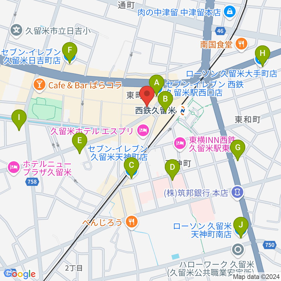 FUNKY DOG周辺のコンビニエンスストア一覧地図