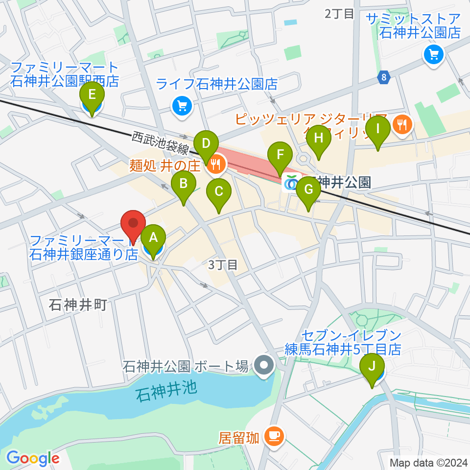 ドットスポットスタジオ周辺のコンビニエンスストア一覧地図